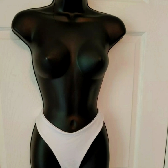 NWT, Sexy White Brazilian High Cut Thong, Size 10 - Picture 1 of 5